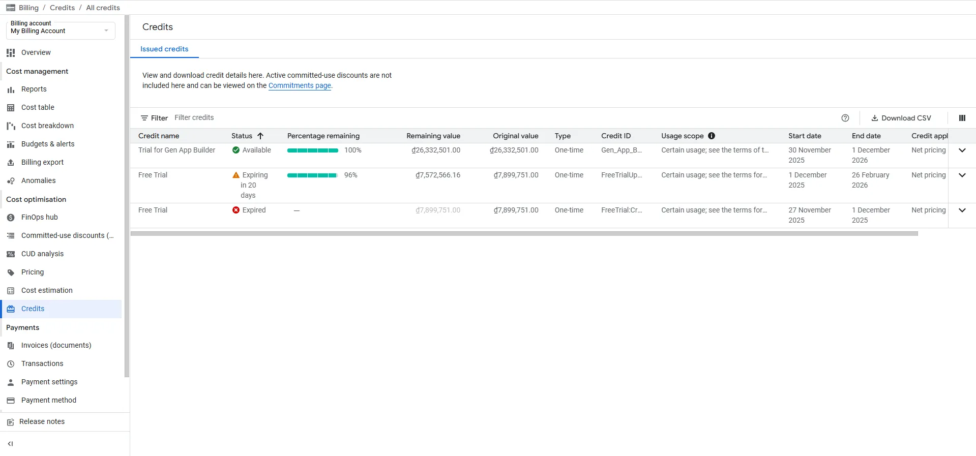 Đăng ký Google Cloud thành công với $300 credit