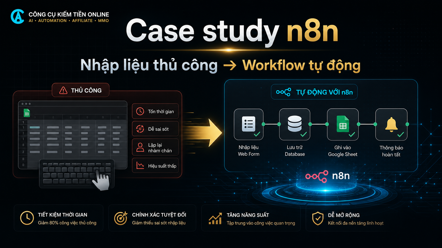 Case Study n8n: Biến Quy Trình Nhập Liệu Thủ Công Thành Workflow Tự Động